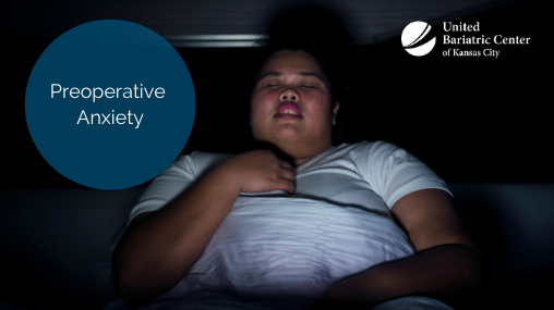Obese woman experiencing preoperative anxiety