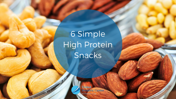 Bowls of nuts, a high protein snack