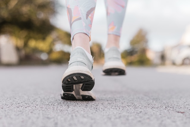 Woman on her daily walk